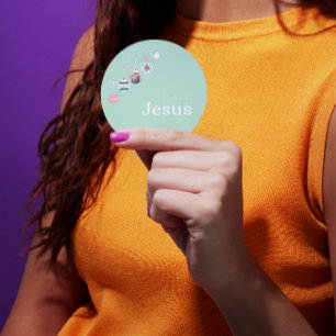 Es ist alles Jesus – Pastell-christliches Weihnach Runder Aufkleber
