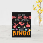 Es Ist Alles Spaß Und Spiel Bis Jemand Bingo Schre Karte (Gelbe Blume)