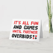 Es ist alles Spaß und Spiele - Duplikate Bridge Sp Karte (Vorderseite)