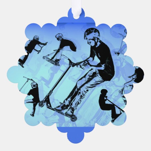 Es ist alles über den Scooter - Scooter-Rider Ornament Karte (Rückseite)