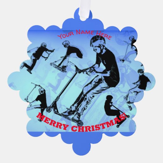 Es ist alles über den Scooter - Scooter-Rider Ornament Karte (Vorderseite)