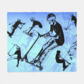 Es ist alles über den Scooter! - Scooter Tricks Fleecedecke (Vorderseite (Horizontal))