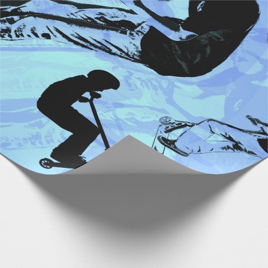 Es ist alles über den Scooter! - Scooter Tricks Geschenkpapier (Ecke)