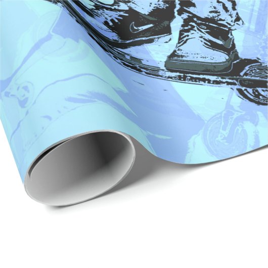 Es ist alles über den Scooter! - Scooter Tricks Geschenkpapier (Rolleneckpunkt)