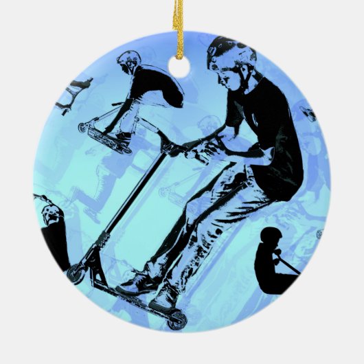 Es ist alles über den Scooter! - Scooter Tricks Keramik Ornament (Hinten)