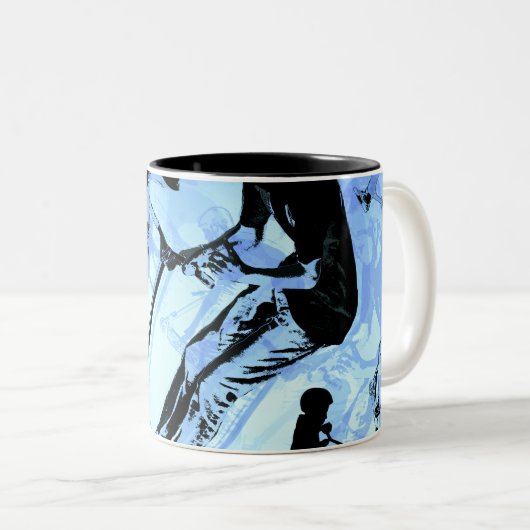 Es ist alles über den Scooter! - Scooter Tricks Zweifarbige Tasse (VorderseiteRechts)