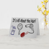 Es ist alles über die Haare! Karte (Gelbe Blume)