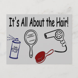 Es ist alles über die Haare! Postkarte