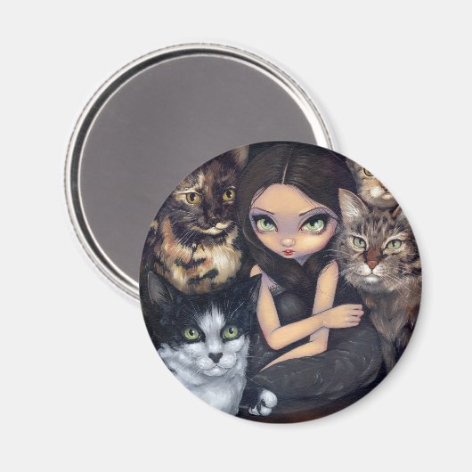 "Es ist alles über die Katzen" Magnet (Vorderseite/Rückseite)