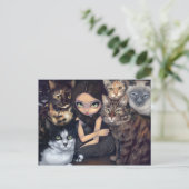 "Es ist alles über die Katzen" Postkarte (Stehend Vorderseite)