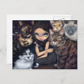 "Es ist alles über die Katzen" Postkarte (Vorne/Hinten)