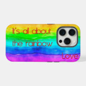 Es ist alles über die Regenbogenliebe 03 iPhone Hülle (Rückseite (Horizontal))