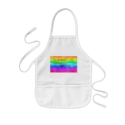 Es ist alles über die Regenbogenliebe 03 Kinderschürze (Vorne)