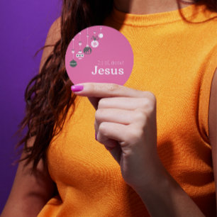 Es ist alles über Jesus – Weihnachtsaufkleber (Pin Runder Aufkleber