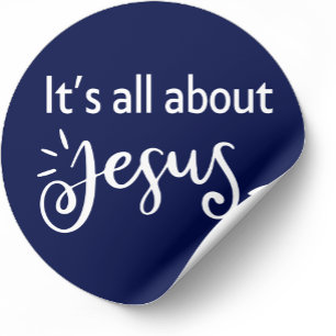 Es ist alles über Jesus – Weihnachtssticker #01 Runder Aufkleber
