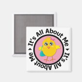Es ist alles über mich kick (pink) magnet (Vorderseite/Rückseite)
