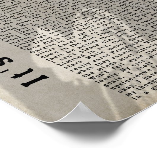 Es ist Alright Ma Shadow Song Lyric Wall Art Print Poster (Ecke)