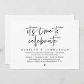 Es ist an der Zeit, das Party der Hochzeitsfeier I Einladung (Vorne/Hinten)