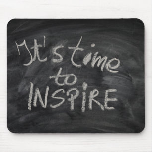 Es ist an der Zeit, das Zitat der Blackboard-Tafel Mousepad