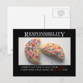 Es ist an der Zeit, dass du anfange, Verantwortung Postkarte (Vorne/Hinten)
