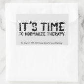 Es ist an der Zeit, den Therapiewahn zu normalisie Rechteckiger Aufkleber (Tasche)