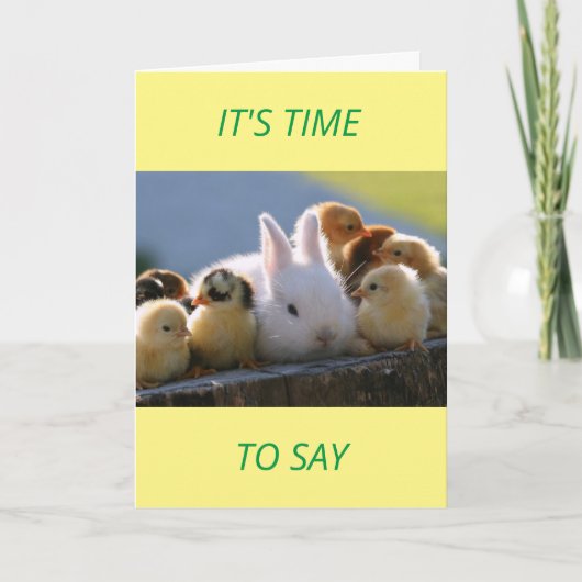 ES IST AN DER ZEIT, "DICH" ZU SAGEN **GLÜCKLICH EI KARTE (Vorderseite)