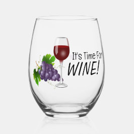Es ist an der Zeit für weinhartes Weinglas Ohne Stiel