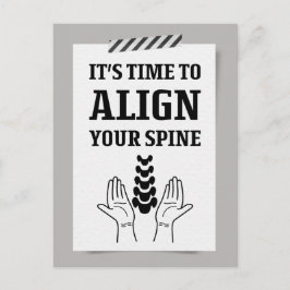 Es ist an der Zeit, Ihre Wirbelsäule Chiropraktiku Postkarte