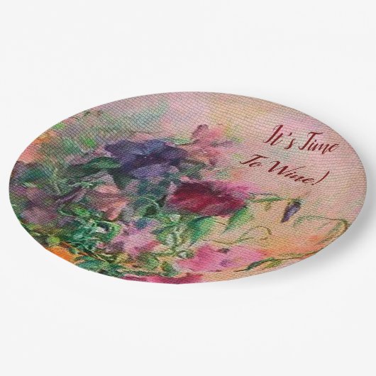 Es ist an der Zeit, Napkins zu weinen Pappteller (Schrägansicht)