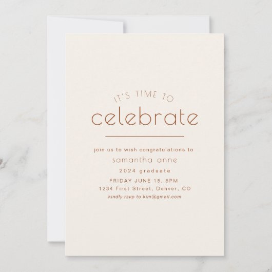 Es ist an der Zeit, Party zu feiern und einzuladen Einladung (Vorderseite)