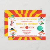 Es ist an der Zeit, sich zu klopfen, Circus Geburt Einladung (Vorne/Hinten)