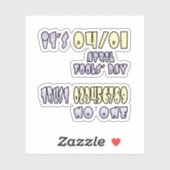 Es ist Aprilscherz Aufkleber (Blatt)