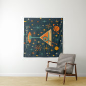 Es ist Atomic Martini Time Cosmic Stars Wandteppich (Beispiel (Horizontal))