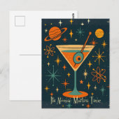 Es ist Atomic Martini Zeit Kosmische Sterne Postkarte (Vorne/Hinten)