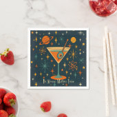Es ist Atomic Martini Zeit Kosmische Sterne Serviette (Beispiel)