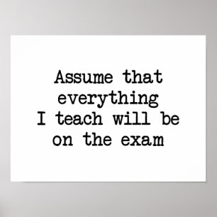 Es ist auf der Prüfung Poster