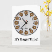 Es ist Bagel Time! Karte (Gelbe Blume)