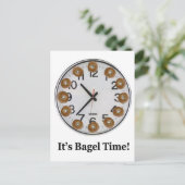 Es ist Bagel Time! Postkarte (Stehend Vorderseite)