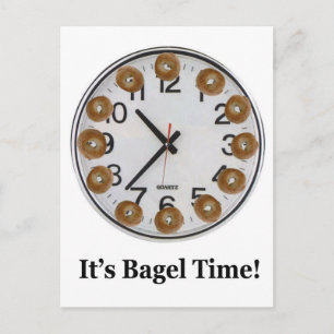 Es ist Bagel Time! Postkarte