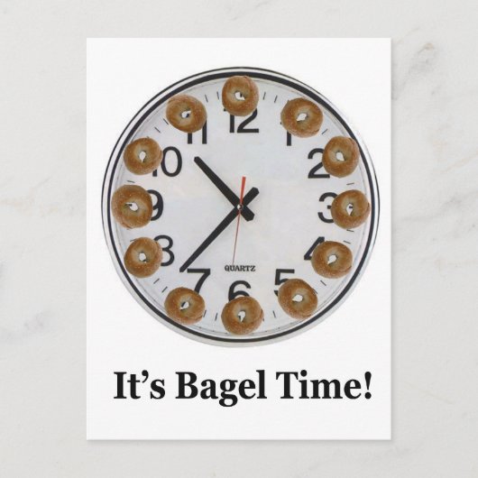 Es ist Bagel Time! Postkarte (Vorderseite)