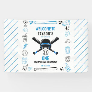 Es ist Baseball-Spielzeit zum 1. Geburtstag – Spaß Banner