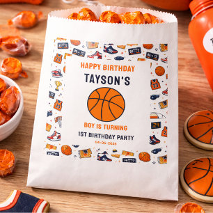 Es ist Basketball-Spielzeit zum 1. Geburtstag im R Geschenktütchen