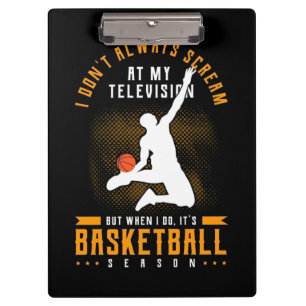Es ist Basketballsaison Klemmbrett