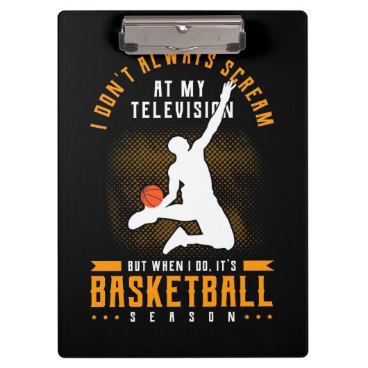 Es ist Basketballsaison Klemmbrett (Vorderseite)