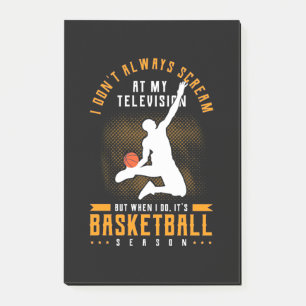 Es ist Basketballsaison Post-it Klebezettel