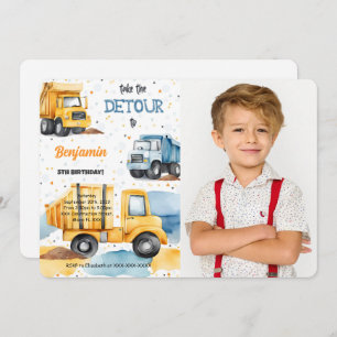 Es ist Bau Geburtstags-Foto Einladung