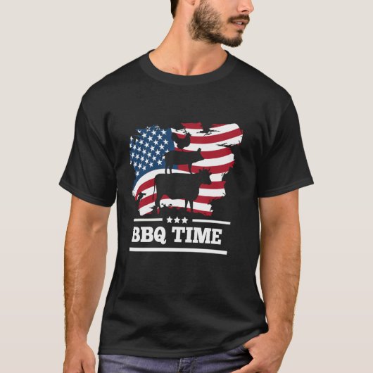 Es ist BBQ-Zeit Schweinefleisch Rindfleisch oder H T-Shirt (Vorderseite)