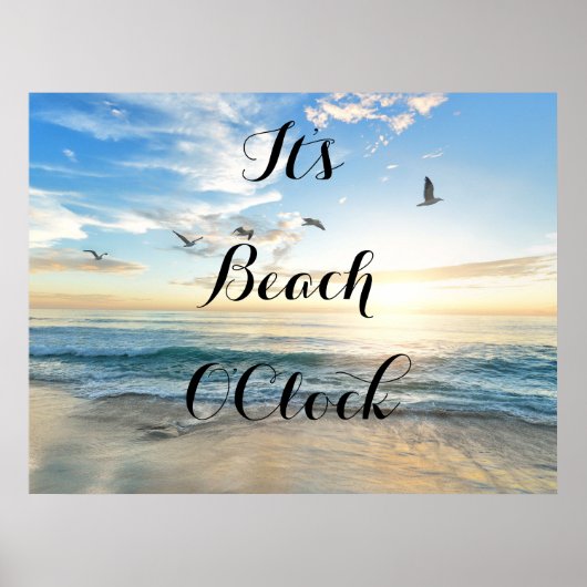 Es ist Beach O'Clock Poster (Vorne)