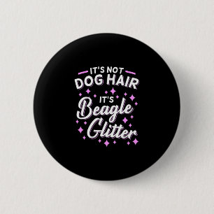 Es ist Beagle Hund Glitzer Button