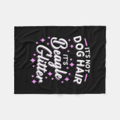 Es ist Beagle Hund Glitzer Fleecedecke (Vorderseite (Horizontal))